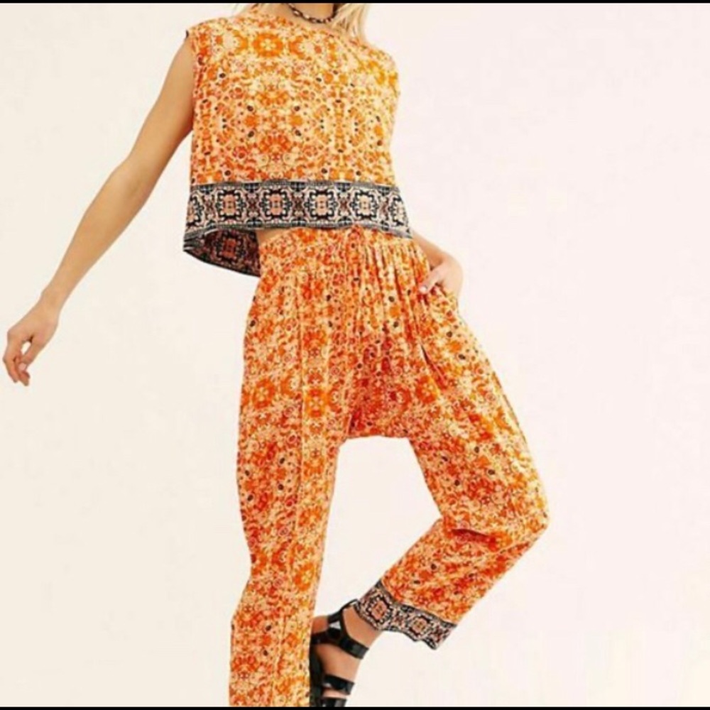 Free People Orange 2 Piece Set 🌵 - Picture 2 of 7